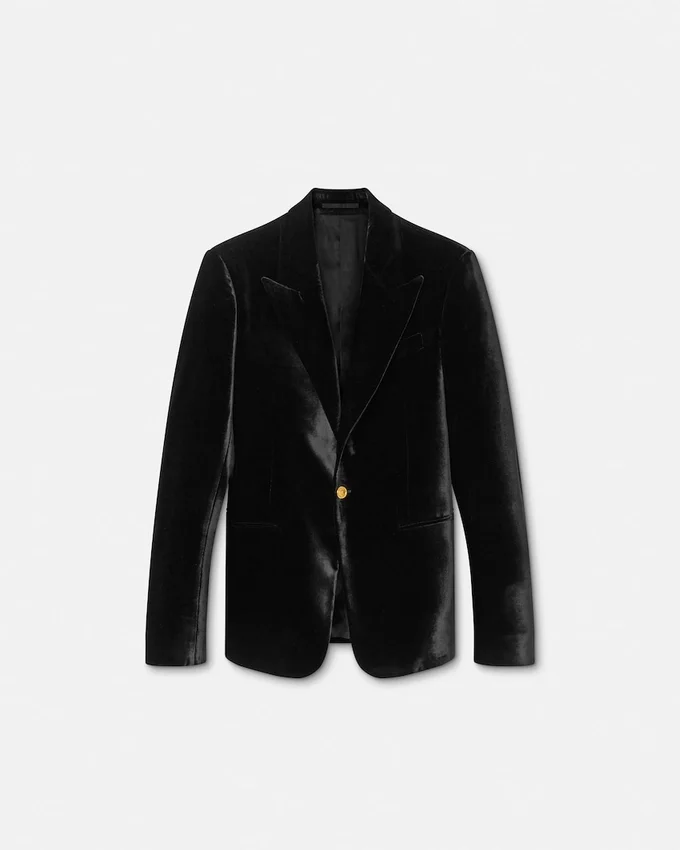 Velvet Single-Breasted Blazer Velvet Single-Breasted Blazer