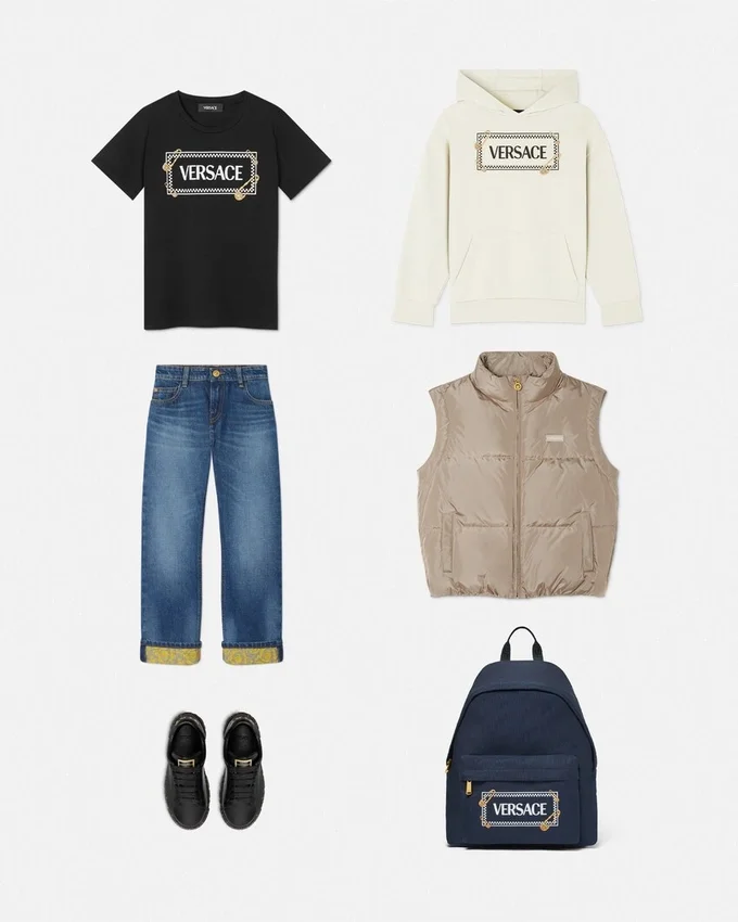 Versace Logo Kids Puffer Vest Versace Logo Kids Puffer Vest
