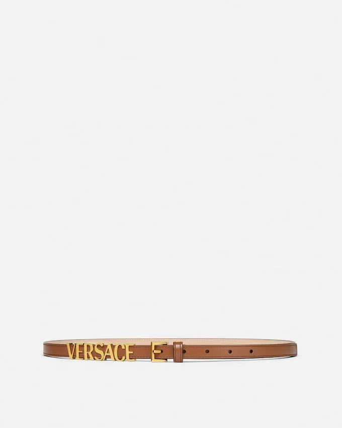 Versace Logo Leather Belt 1.5 cm Versace Logo Leather Belt 1.5 cm