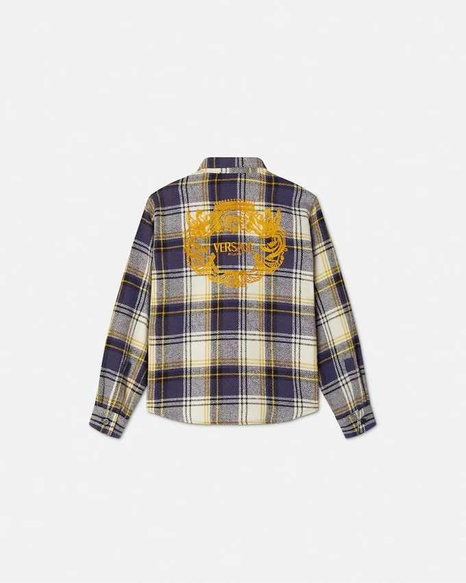 Versace Milano Tartan Kids Overshirt Versace Milano Tartan Kids Overshirt