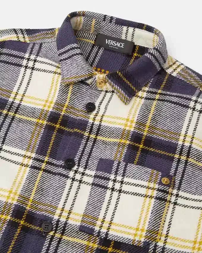 Versace Milano Tartan Kids Overshirt Versace Milano Tartan Kids Overshirt