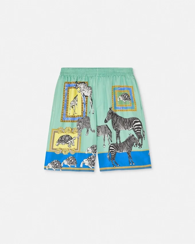 Versace Safari Silk Shorts Versace Safari Silk Shorts
