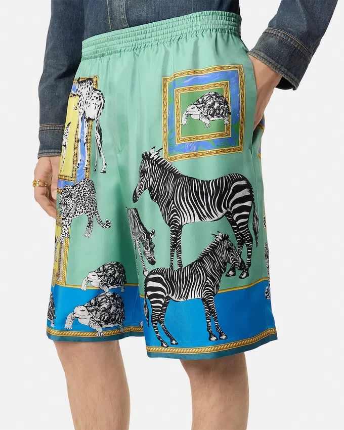 Versace Safari Silk Shorts Versace Safari Silk Shorts