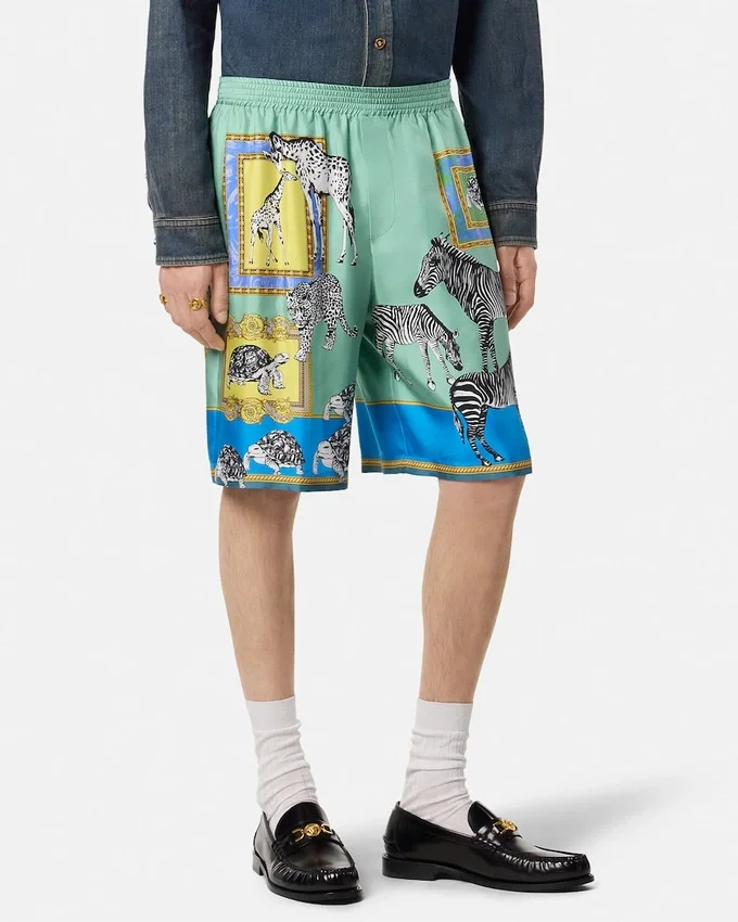 Versace Safari Silk Shorts Versace Safari Silk Shorts