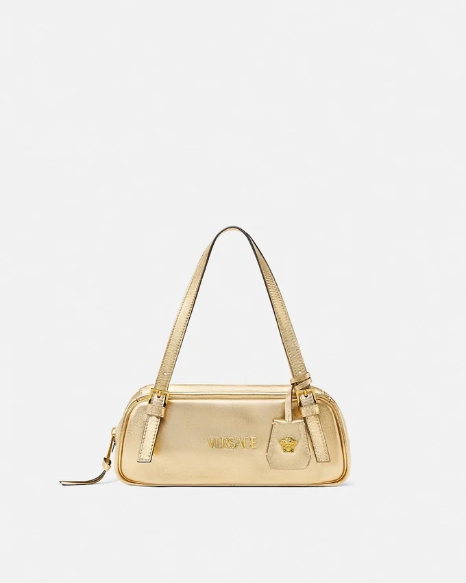 Versace Tag Bowling Metallic Bag Versace Tag Bowling Metallic Bag
