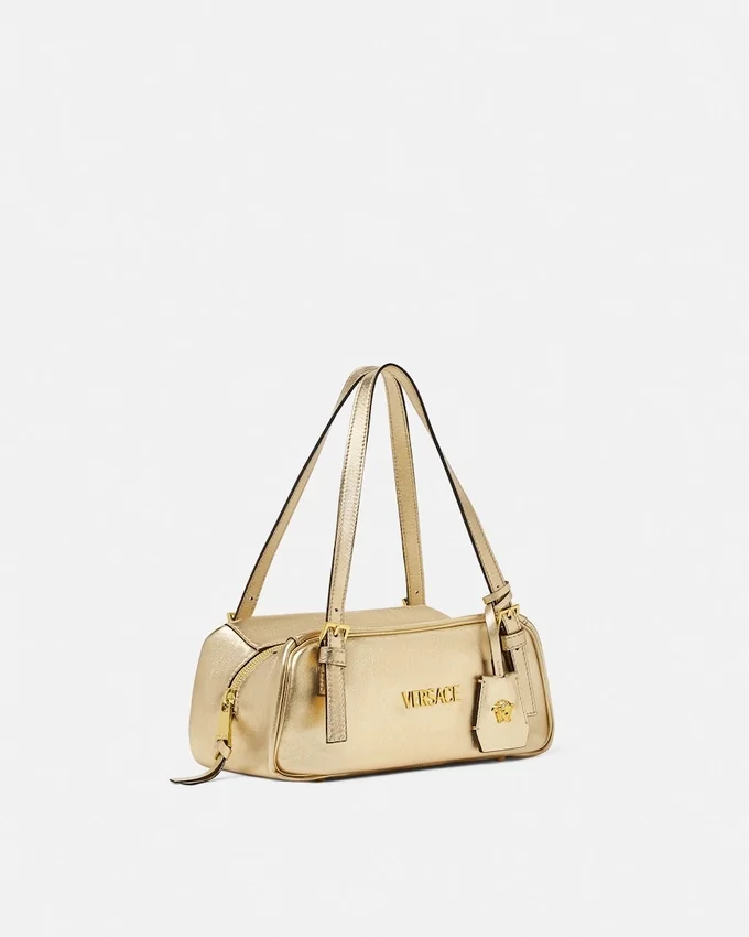 Versace Tag Bowling Metallic Bag Versace Tag Bowling Metallic Bag