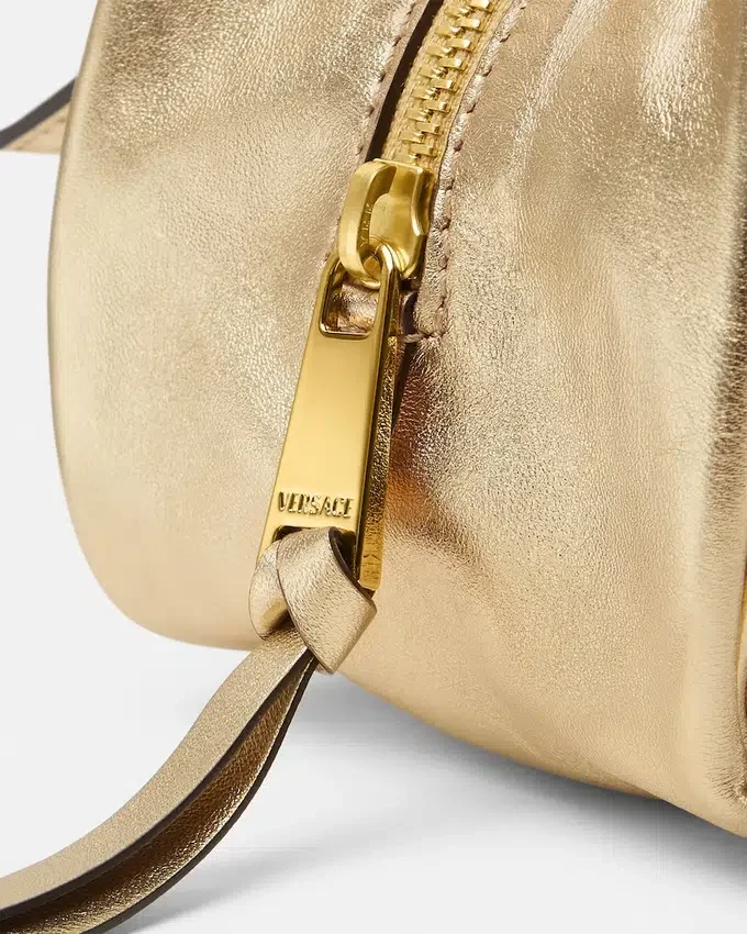 Versace Tag Bowling Metallic Bag Versace Tag Bowling Metallic Bag