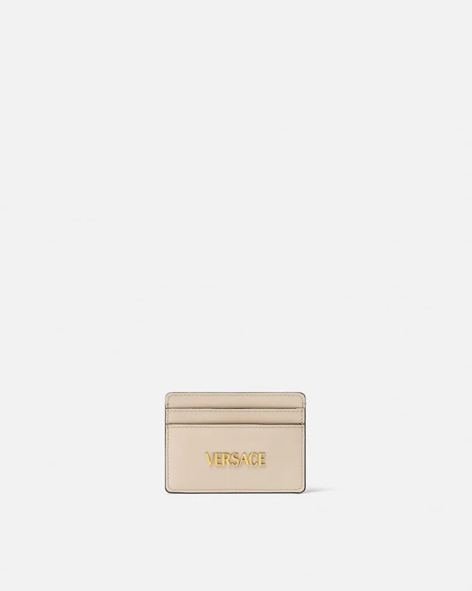 Versace Tag Leather Card Holder Versace Tag Leather Card Holder