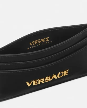 Versace Tag Leather Card Holder