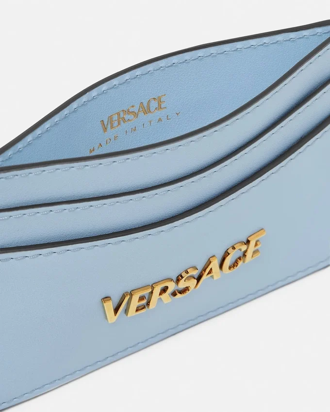Versace Tag Leather Card Holder Versace Tag Leather Card Holder