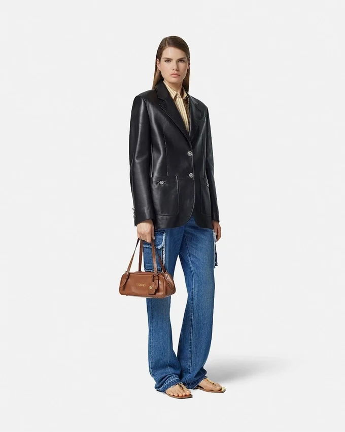 Versace Tag Nappa Bowling Bag Versace Tag Nappa Bowling Bag