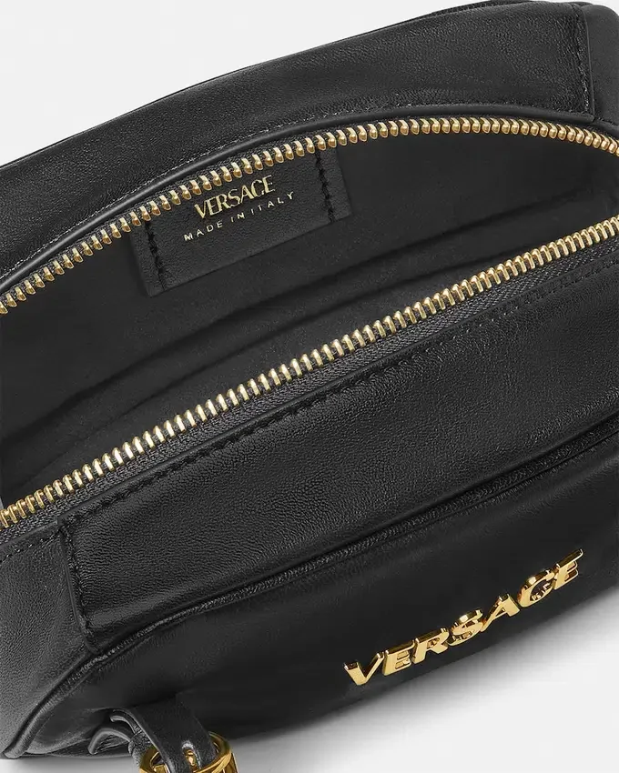 Versace Tag Nappa Bowling Mini Bag Versace Tag Nappa Bowling Mini Bag