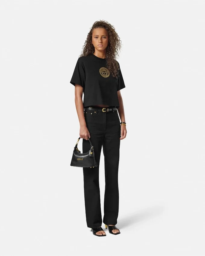 Versace Tag Nappa Hobo Bag Versace Tag Nappa Hobo Bag