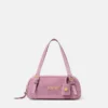 Versace Tag Suede Bowling Bag Versace Tag Suede Bowling Bag