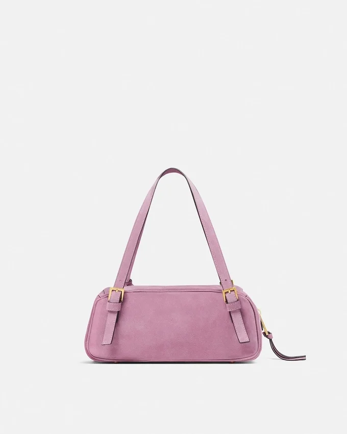 Versace Tag Suede Bowling Bag Versace Tag Suede Bowling Bag