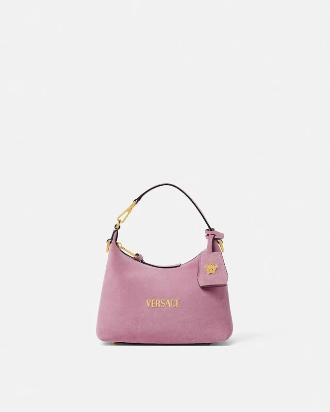 Versace Tag Suede Hobo Bag Versace Tag Suede Hobo Bag