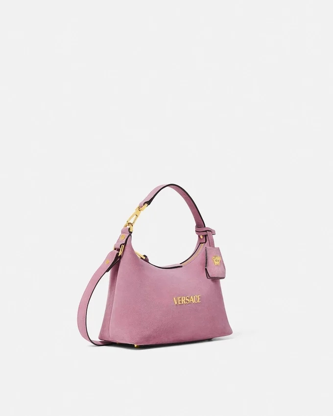 Versace Tag Suede Hobo Bag Versace Tag Suede Hobo Bag