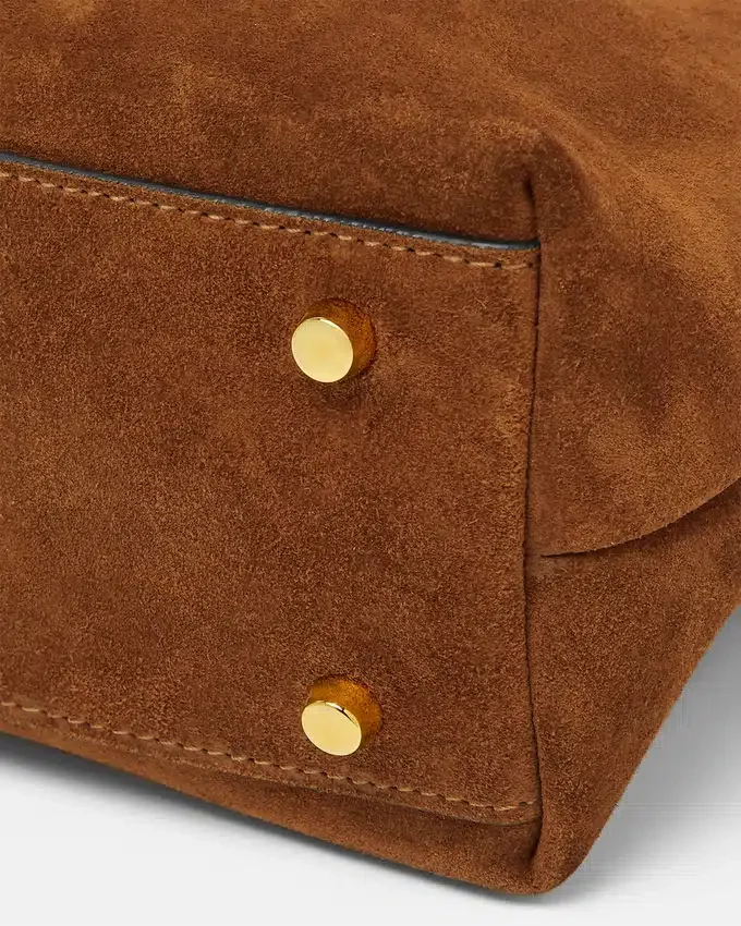 Versace Tag Suede Hobo Bag Versace Tag Suede Hobo Bag