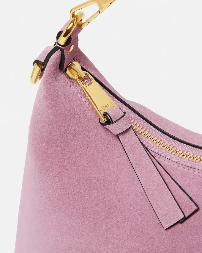 Versace Tag Suede Hobo Bag Versace Tag Suede Hobo Bag
