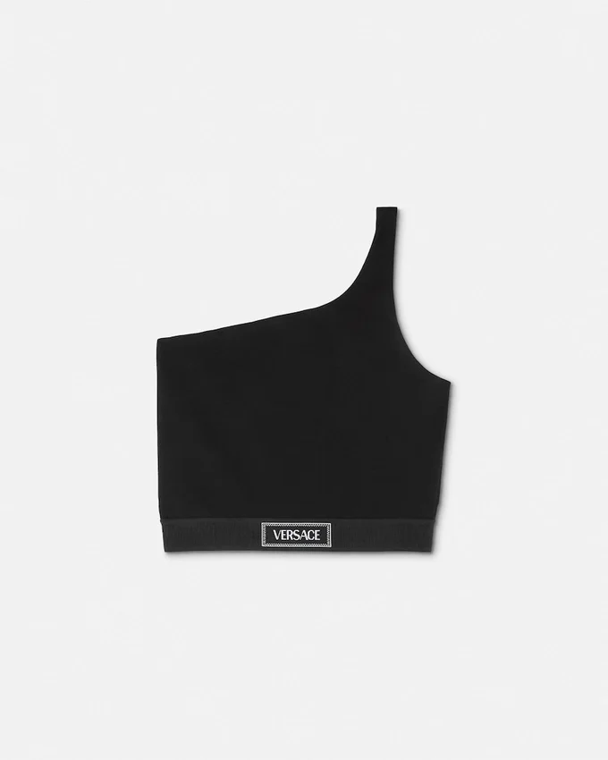 Viscose-Blend One-Shoulder Crop Top Viscose-Blend One-Shoulder Crop Top