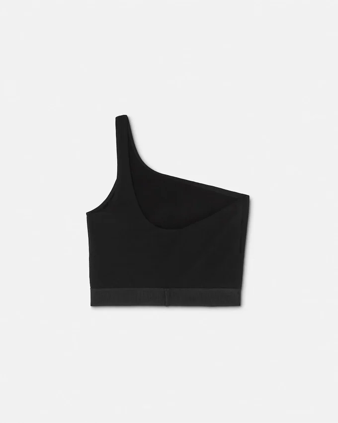 Viscose-Blend One-Shoulder Crop Top Viscose-Blend One-Shoulder Crop Top