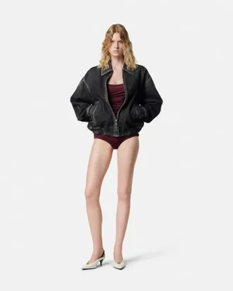 Viscose-Jersey Draped Bodysuit