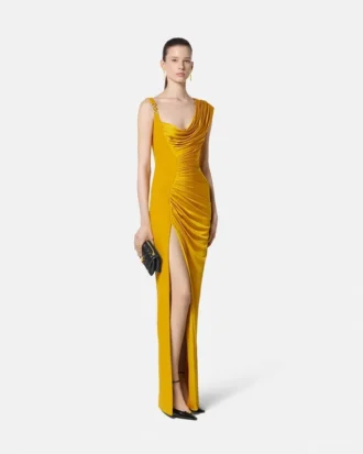 Viscose-Jersey Draped Gown