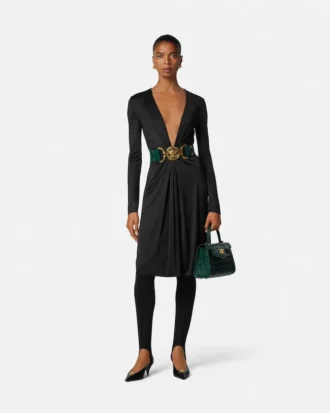 Viscose-Jersey Midi Dress