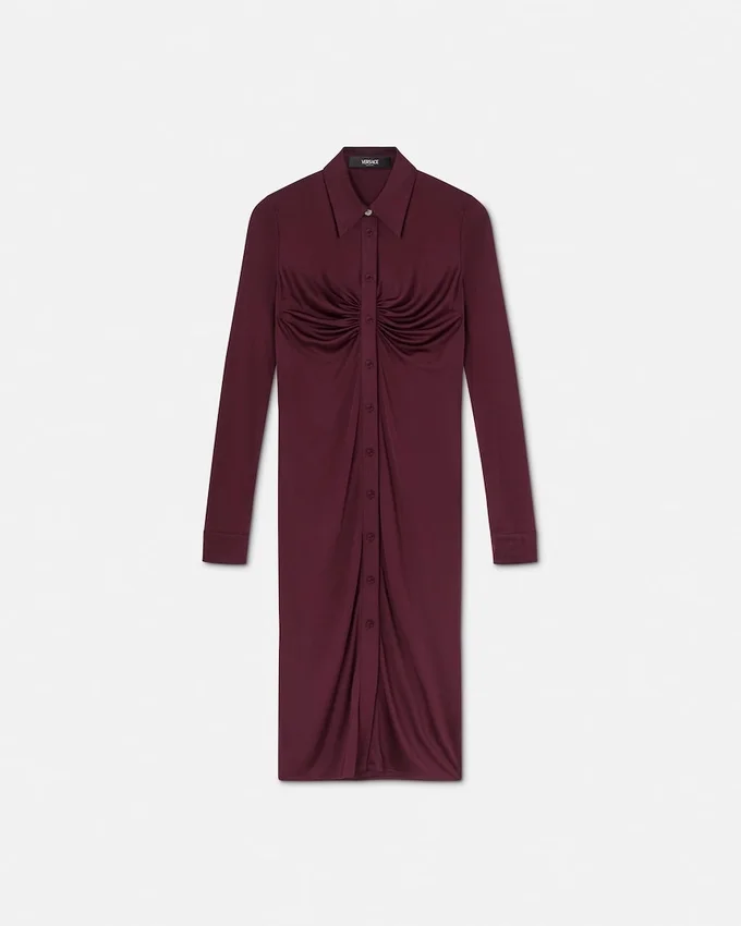 Viscose-Jersey Midi Shirt Dress Viscose-Jersey Midi Shirt Dress