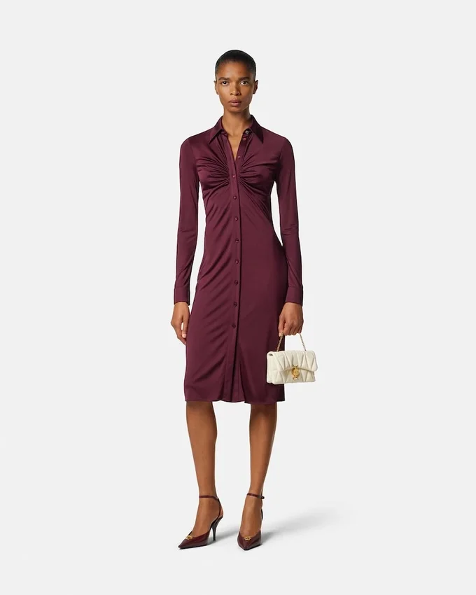 Viscose-Jersey Midi Shirt Dress Viscose-Jersey Midi Shirt Dress