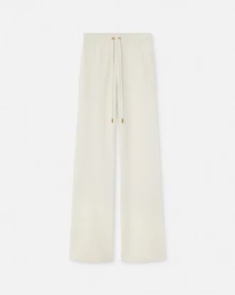 Wool-Blend Flared Towel Pants