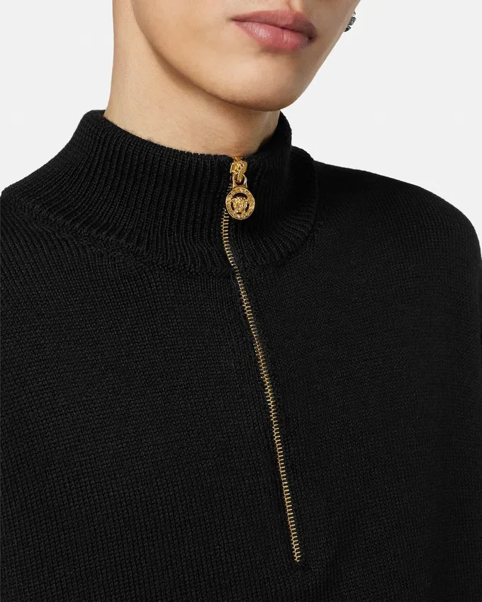Wool-Blend Half-Zip Knit Sweater Wool-Blend Half-Zip Knit Sweater