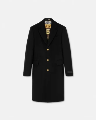 Wool-Blend Single-Breasted Coat