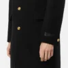 Wool-Blend Single-Breasted Coat