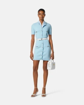 Wool-Cashmere Knit Shirt Dress