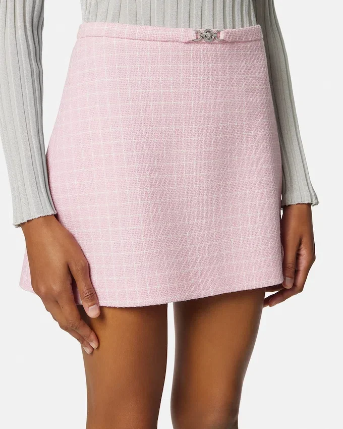 Wool Crépe Tweed A-Line Mini Skirt Wool Crépe Tweed A-Line Mini Skirt