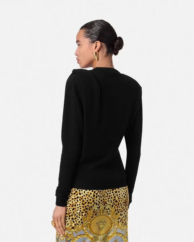Wool Knit Draped Sweater Wool Knit Draped Sweater