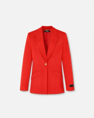 Wool Single-Breasted DV Blazer